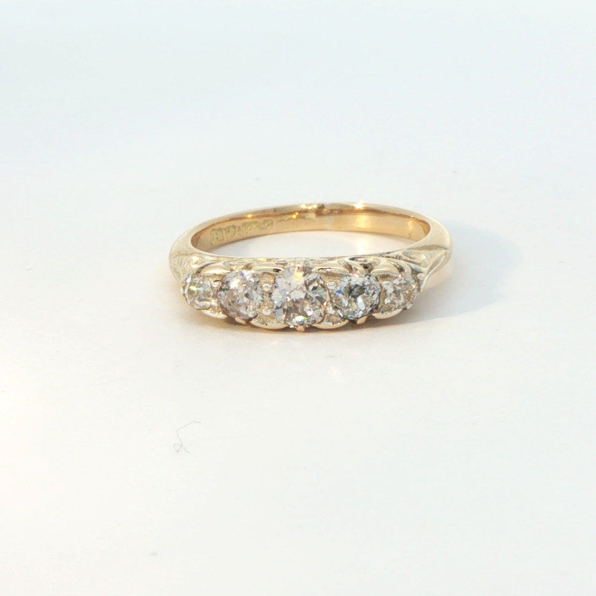 18 Carat Yellow Gold Old Cut Diamond Ring