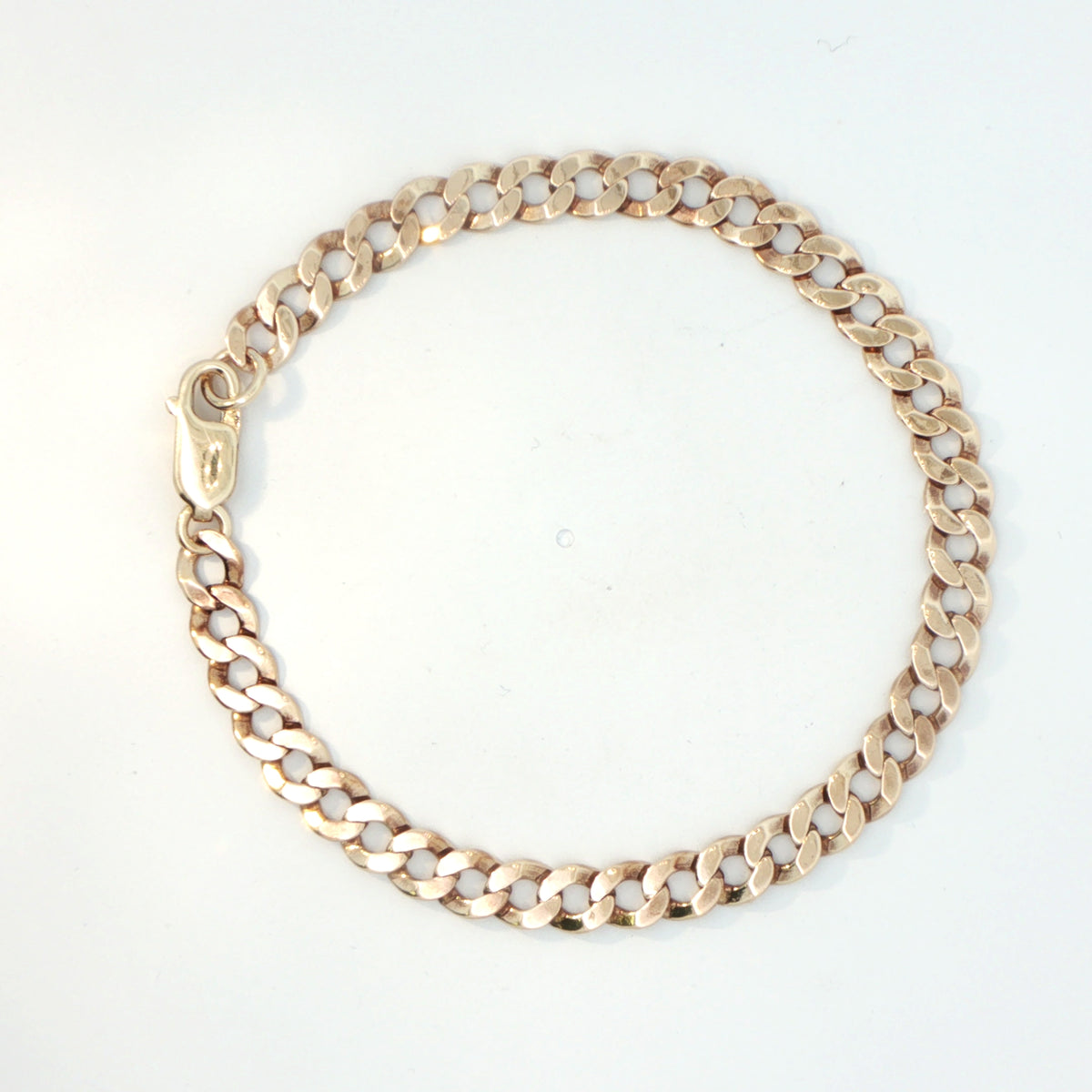 9 Carat Yellow Gold Flat Curb Bracelet