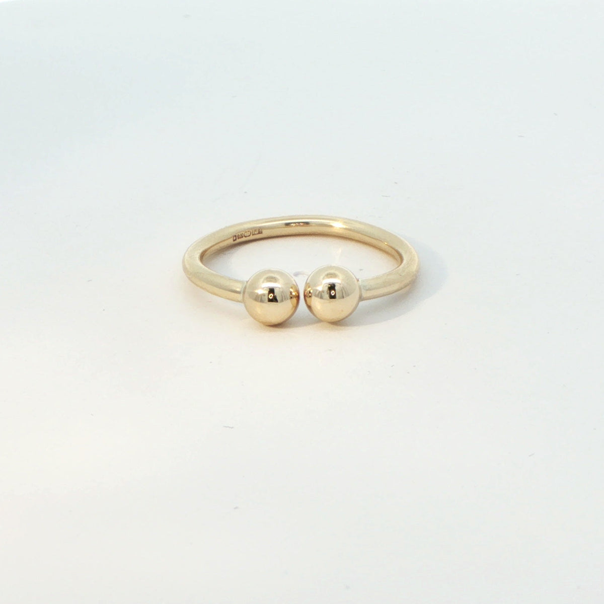 9 Carat Yellow Gold Open Ball Ring