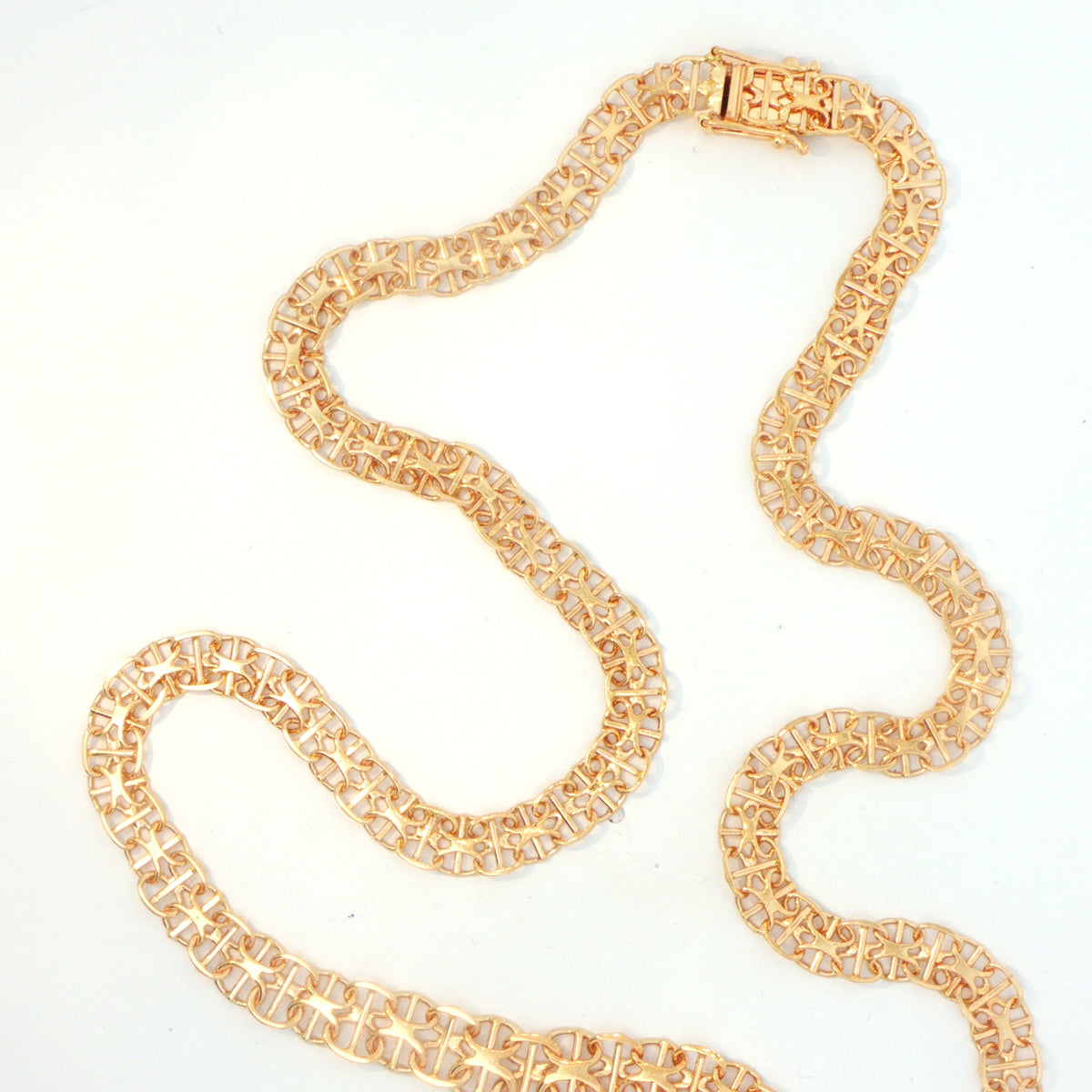 18 Carat Yellow Gold Fancy Link Necklace