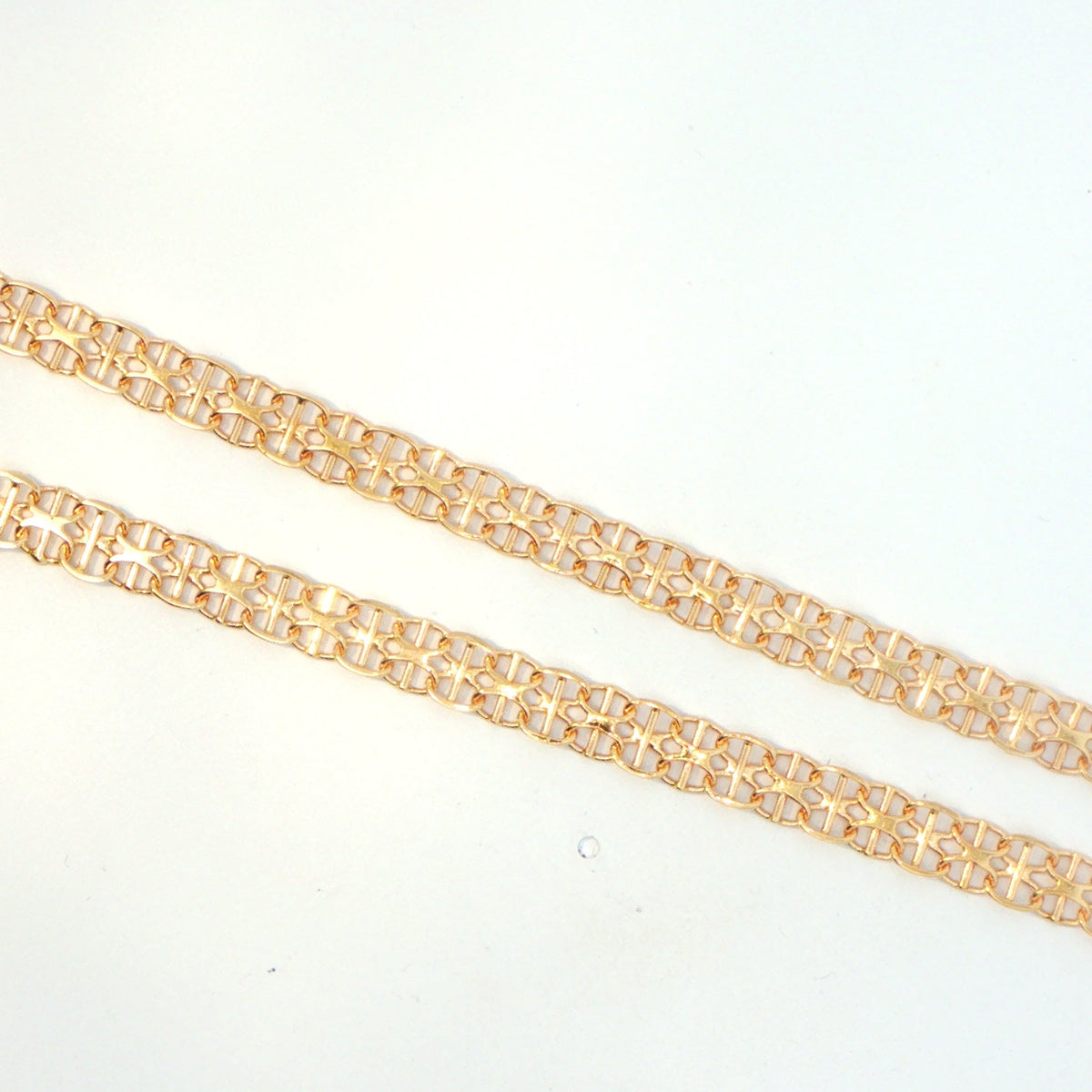 18 Carat Yellow Gold Fancy Link Necklace