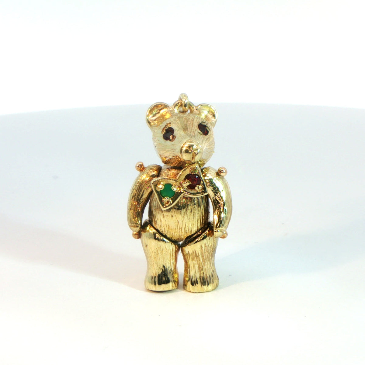 9 Carat Yellow Gold Articulated Bear Pendant
