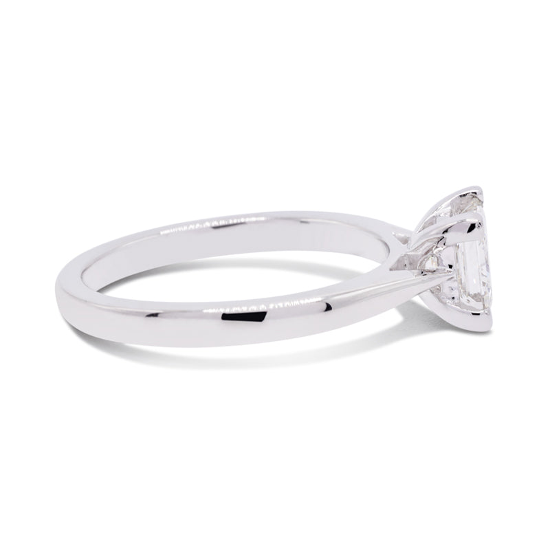 Platinum Princess Cut 1.01ct Diamond Solitaire Ring